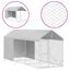 vidaXL Perrera de exterior con toldo acero galvanizado plata 2x6x2,5 m, , large indicador imagen numero 1